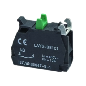 Contacto CNC auxiliar 1NA p/ pulsador y selectora LAY5 (verde normal abierto)