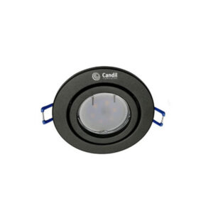 Spot DML móvil redondo 9.3 cm corte 7 cm negro