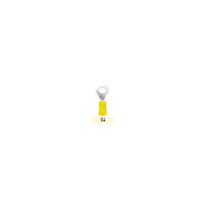Terminal ojal aislado 8 mm amarillo