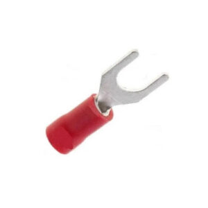 Terminal aislado horquilla 4 mm rojo
